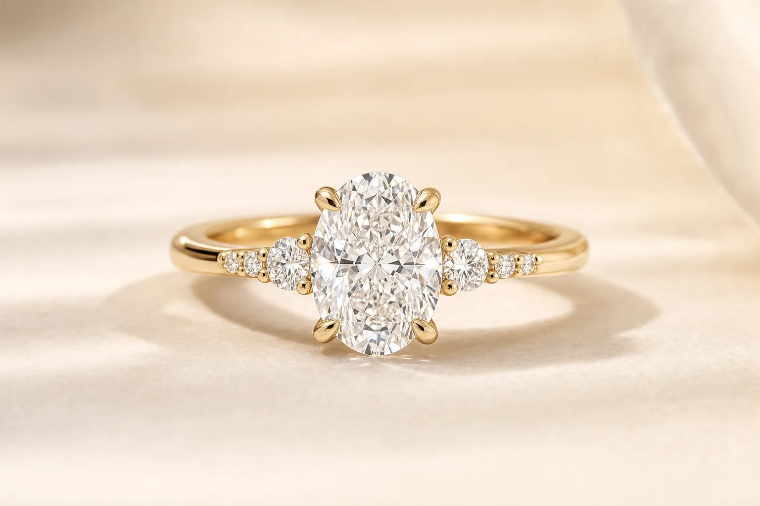 Custom oval engagement ring — design yours in 3D